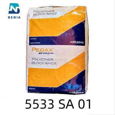 Il vergine termoplastico dell'applicazione del contatto dell'alimento dell'elastomero del SA 01 di Arkema Pebax 5533 appallottola tutto il colore