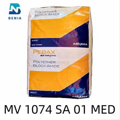 Il vergine 1074 del SA 01 MED Thermoplastic Elastomer Medical Application di Arkema Pebax sistemi MV appallottola tutto il colore